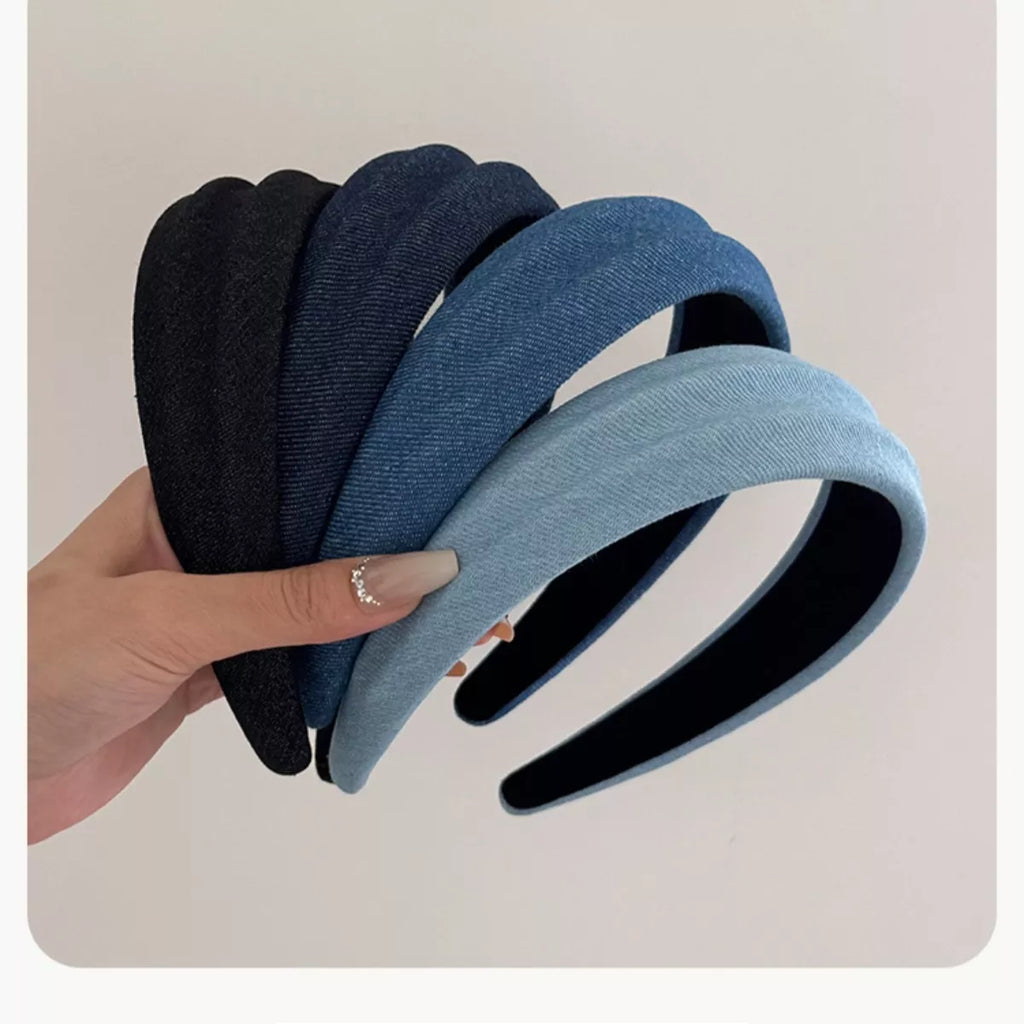 Padded Denim Headband – view 1 – Varex HQ