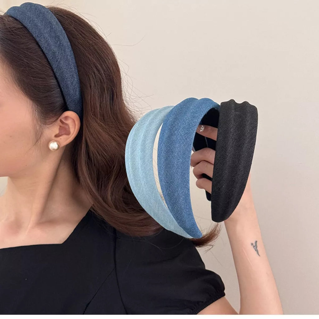Padded Denim Headband – view 2 – Varex HQ