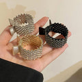 Pearl Rhinestone Hair Claw Clip in gold and silver-tone rhinestone finish, lifestyle shot - Varex HQ