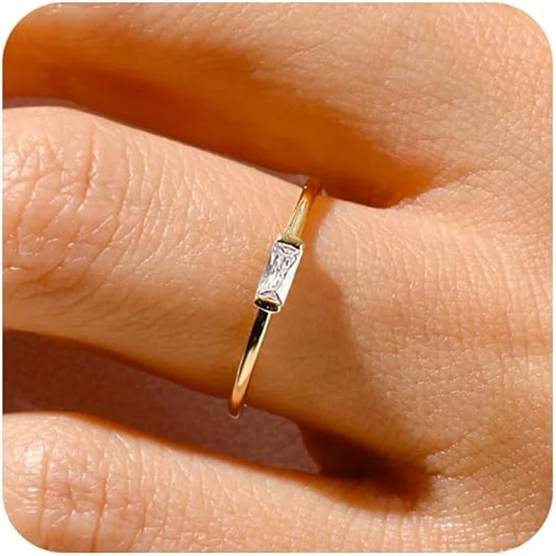 Personalised Gold-Plated Birthstone Baguette Ring – view 10 – Varex HQ