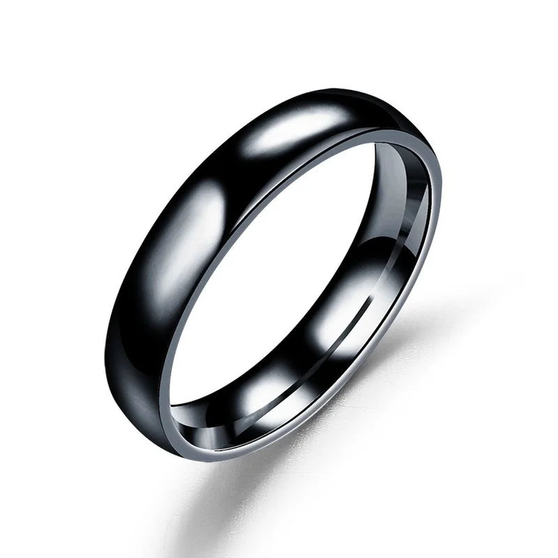 Rose gold-tone plated finish of stainless steel band ring