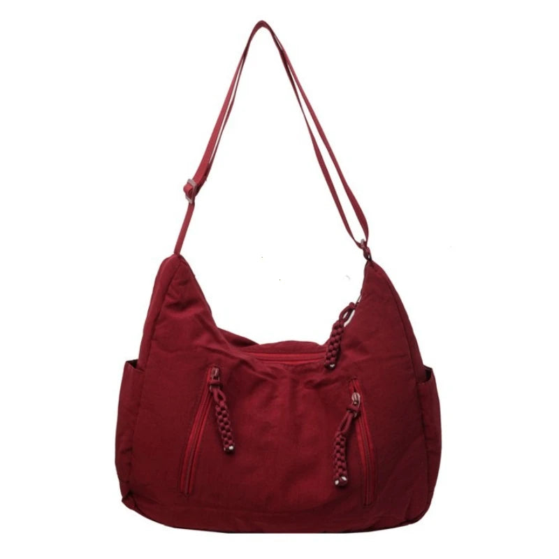 Quilted Nylon Hobo Bag – Water-Resistant Padded Crossbody – Varex HQ