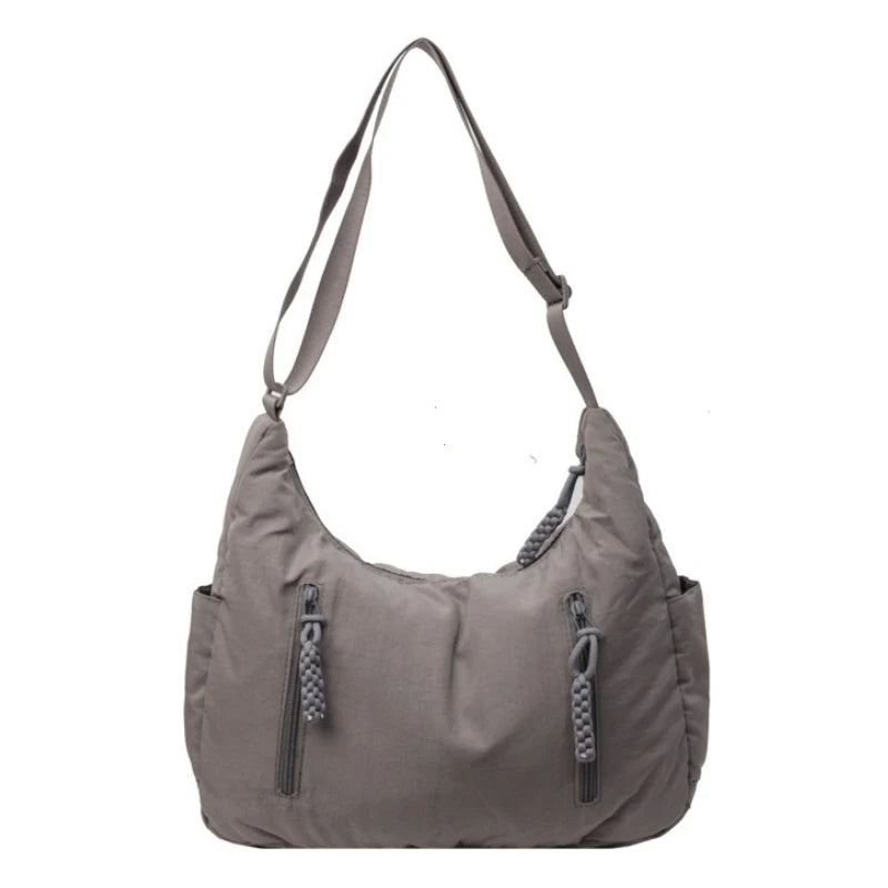 Quilted Nylon Hobo Bag – Water-Resistant Padded Crossbody – Varex HQ