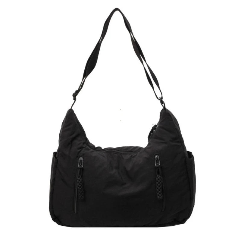 Quilted Nylon Hobo Bag – Water-Resistant Padded Crossbody – Varex HQ