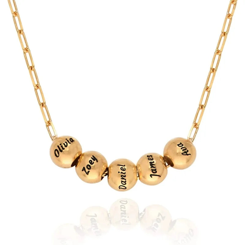 Silver-Tone Birthstone Heart Necklace | Custom Engraved Names Promise Necklace, Gift, gold / 1 name – Varex HQ