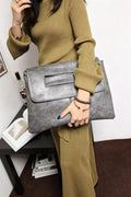 Vintage Envelope Clutch - Faux Leather - view 1 - Varex HQ