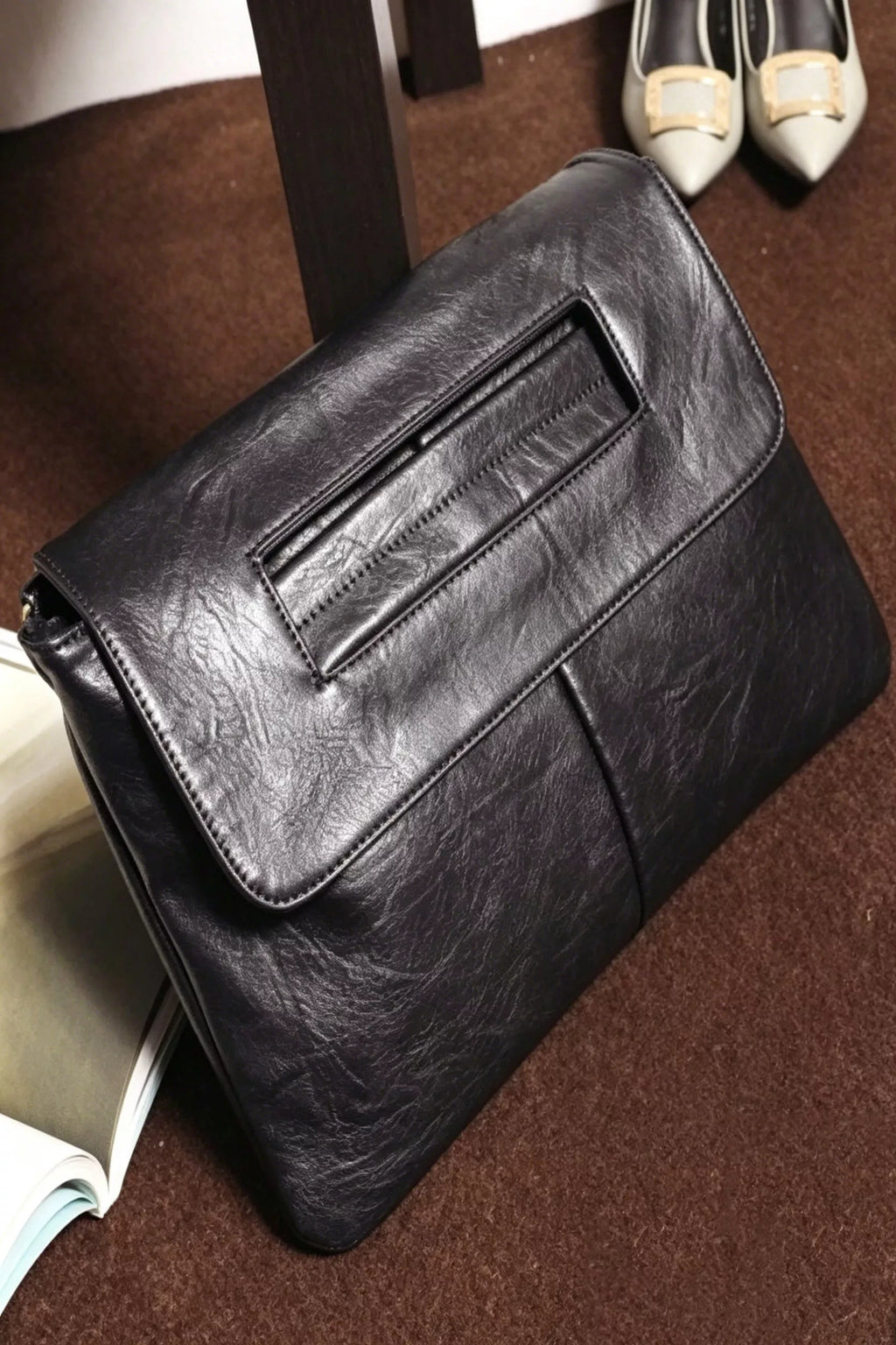 Vintage Envelope Clutch - Faux Leather - view 8 - Varex HQ
