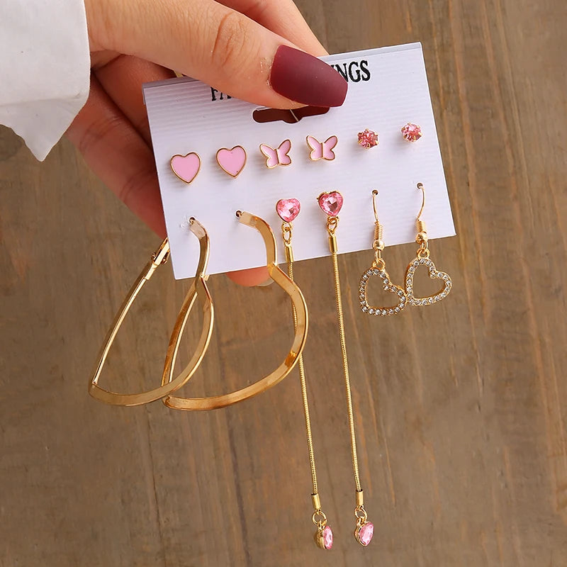 Vintage gold-tone faux-pearl earring set, product photo 11 - Varex HQ