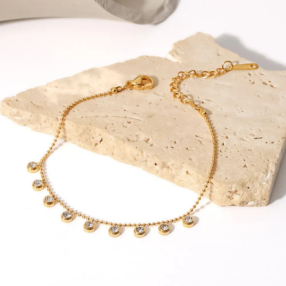 Zircon Charm Bracelet – Gold-Plated Stainless Steel – view 2 – Varex HQ